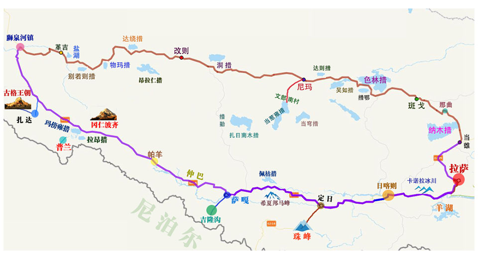 环游阿里大北线地图